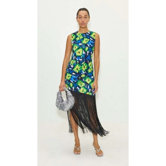 Simon Miller Dresses & Skirts - Anthropologie Simon Miller Casablanca Fringe Dress Size XS Abstract Floral Print